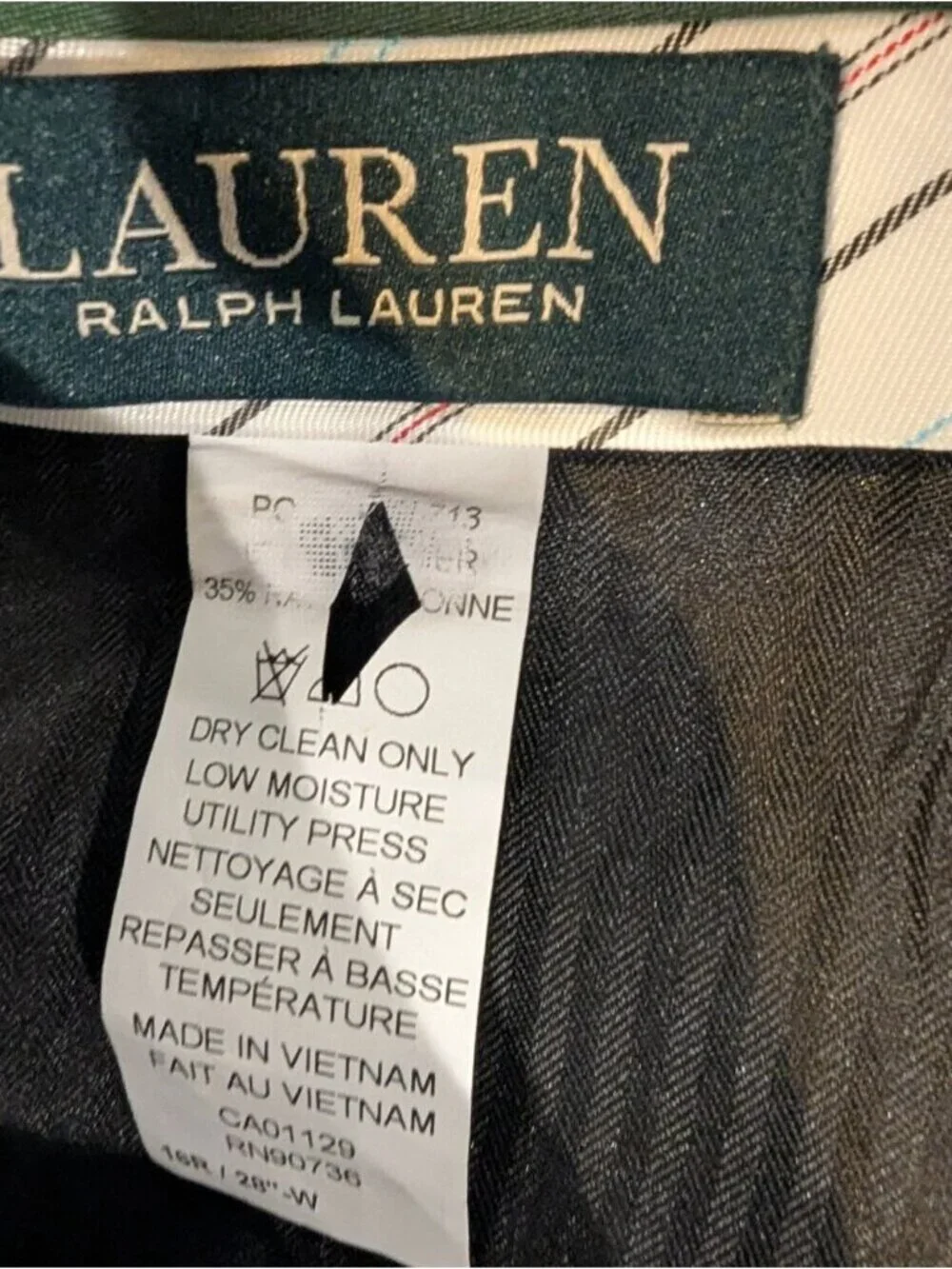 Ralph Lauren Boys Classic Navy Dress Pants 16R Tailored  Once Like New